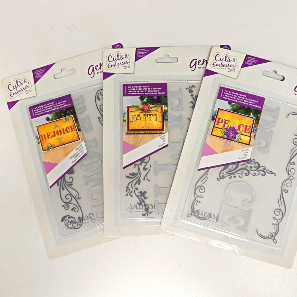 Brand New Gemini/Crafter's Companion Set of 3 Cutting and Embossing folders